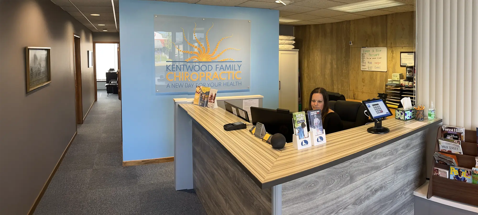 Reception at Kentwood Family Chiropractic in Grand Rapids MI