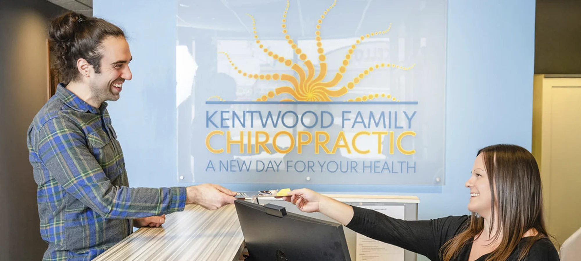 The welcoming reception area at Kentwood Family Chiropractic in Grand Rapids MI