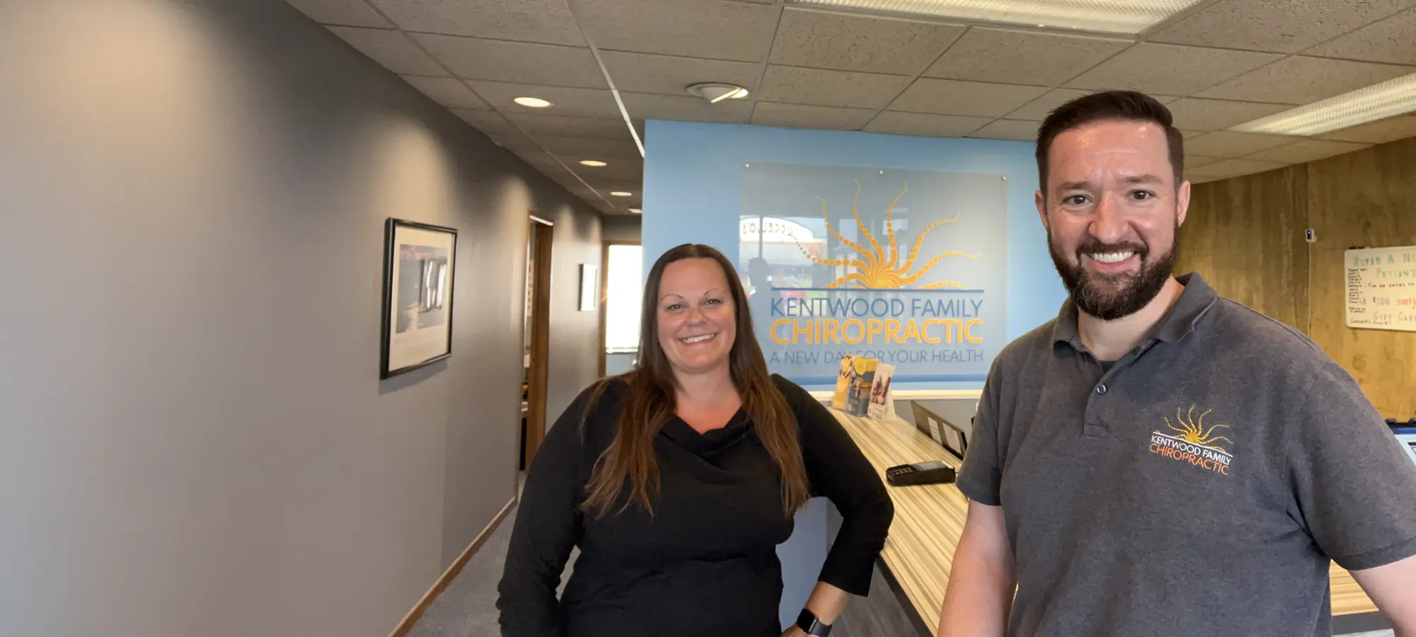 Dr. Paul McAllister and Jessica at Kentwood Family Chiropractic